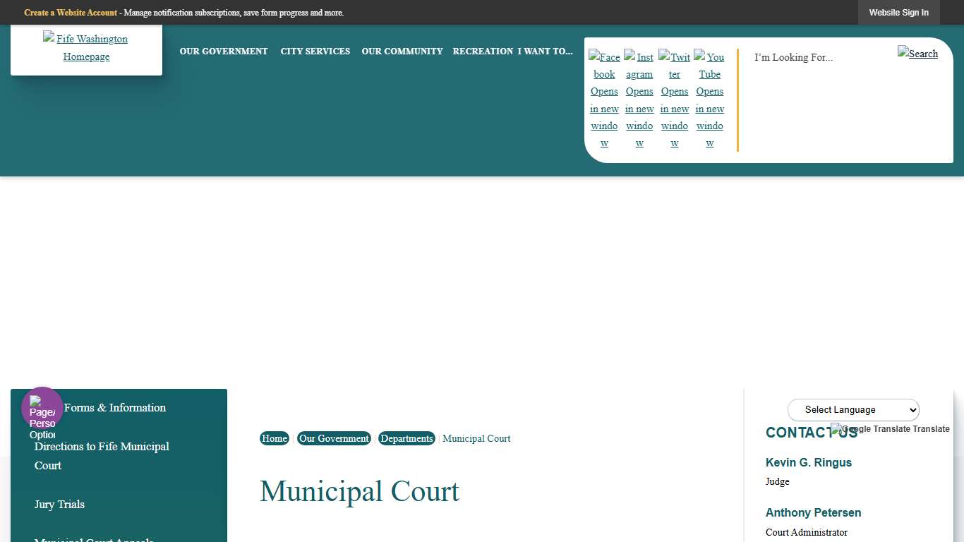 Municipal Court | Fife, WA